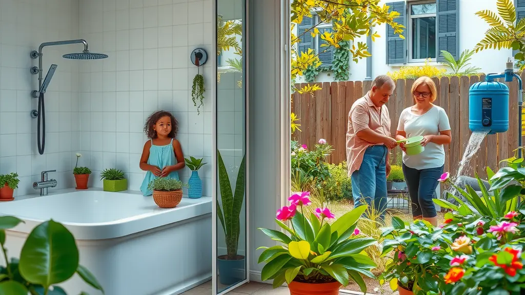 Économie d'eau : de la salle de bain au jardin
