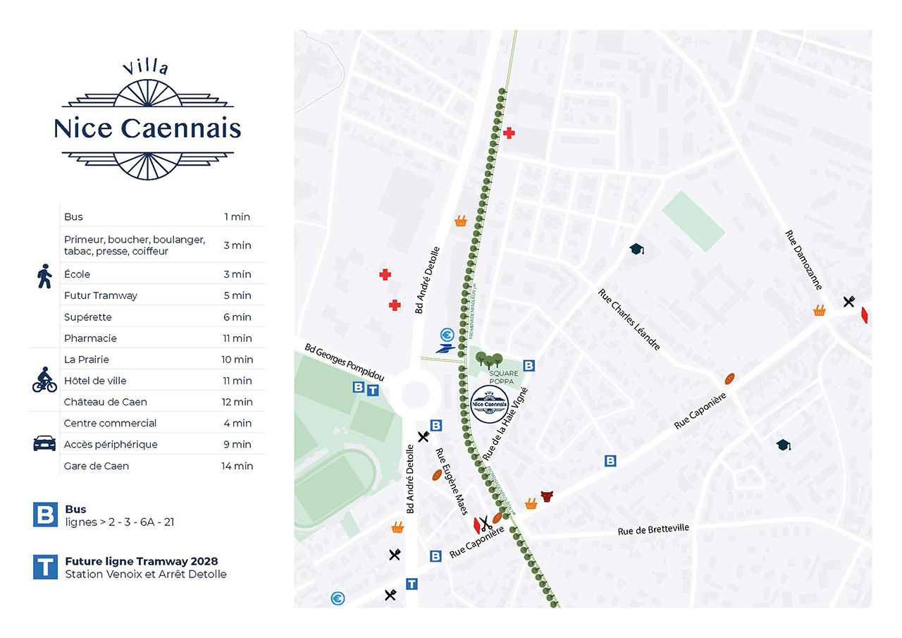 Nice Caennais - Carte zoomée