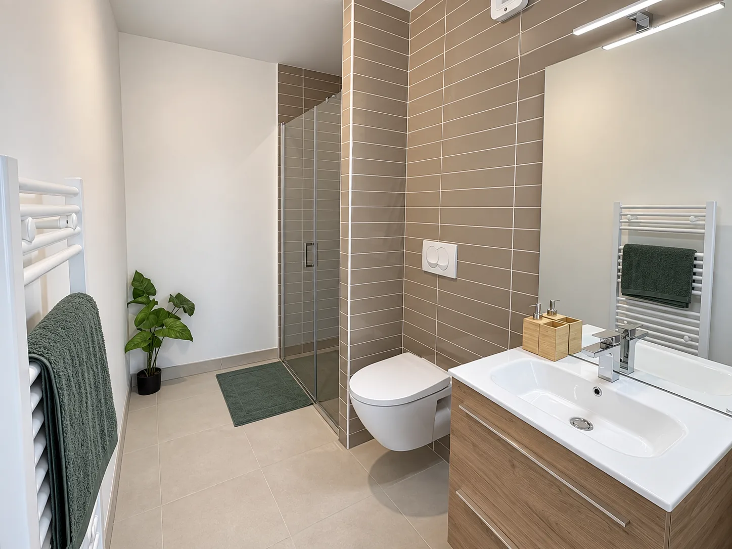 Appartement témoin du 22 Pouchet : salle d'eau