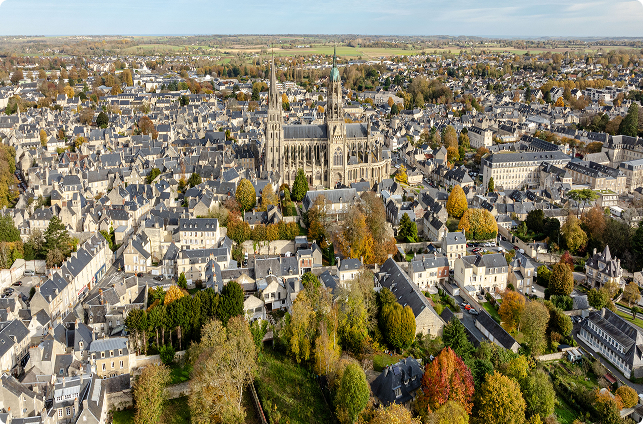 Résidence Mathilde à Bayeux - Vue aérienne